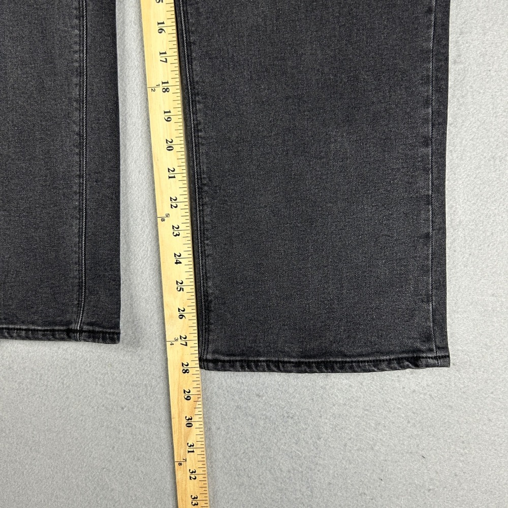 Hudson Jeans Straight Leg Women 14 Black Denim Casual High Rise Stretch - Picture 8 of 10